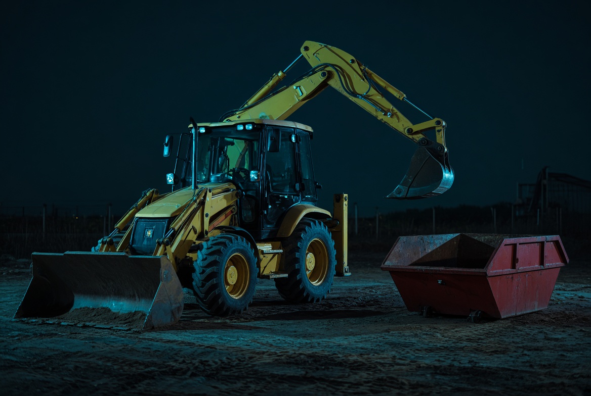 Utilaj JCB și benă — Cataleya Trans Solution